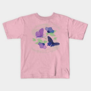 Butterflies and flowers Kids T-Shirt